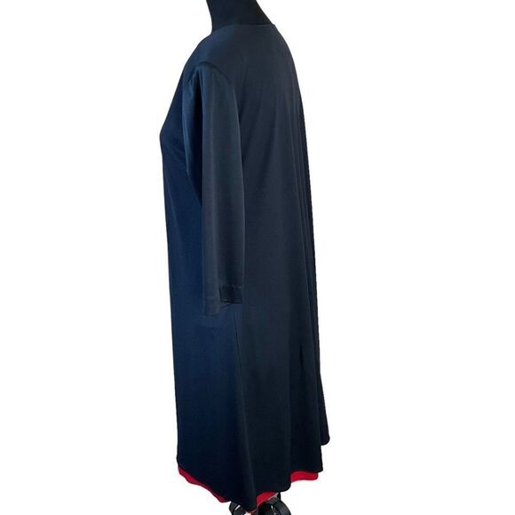 WESTSIDE Clothing Company Dress Size 8P Navy Blue and Red Vintage 1980's - Picture 10 of 14